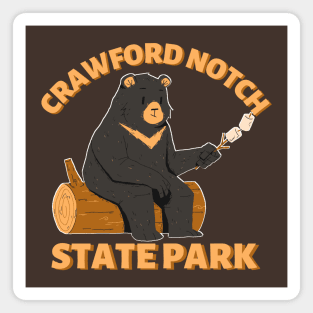 Crawford Notch State Park Camping Bear Magnet